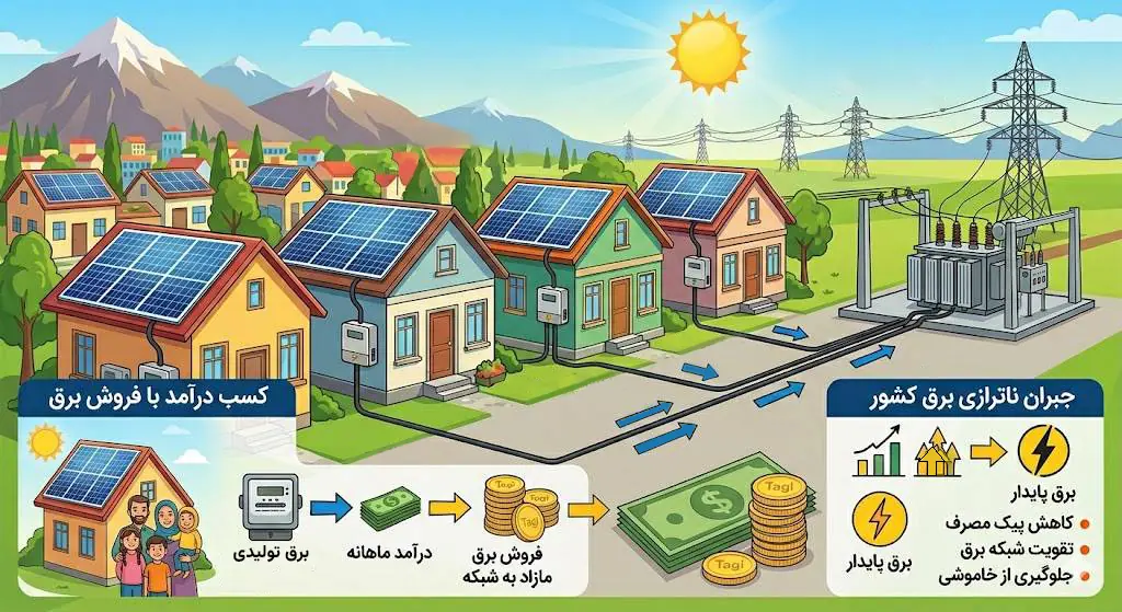 راهنمای جامع دریافت وام احداث نیروگاه خورشیدی 1405 : وام احداث نیروگاه خورشیدی، هزینه راه‌اندازی نیروگاه خورشیدی، درآمد نیروگاه خورشیدی، طرح توجیهی نیروگاه خورشیدی